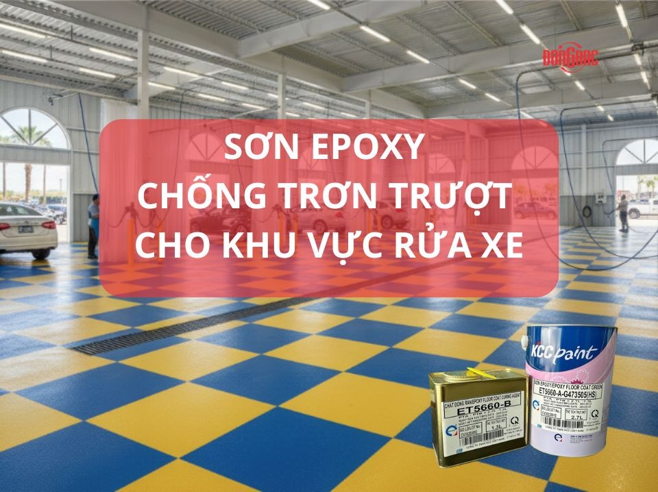 Thi Công Sơn Epoxy Chống Trơn Trượt Cho Khu Vực Rửa Xe, Nhà Vệ Sinh Công Cộng